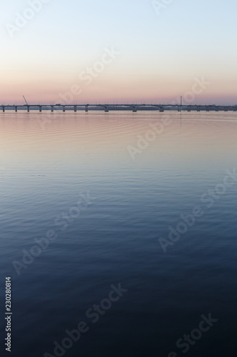 Wallpaper Mural Twilight river in the city Torontodigital.ca