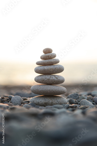 The Zen stones on the beach