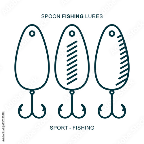 Spoon fishing lures simple symbol.