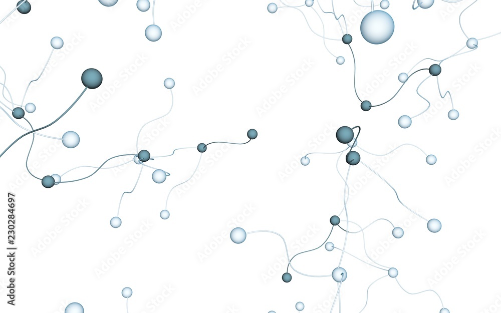 Neural network. Social network. Futuristic dna, deoxyribonucleic acid. Abstract molecule, cell illustration, mycelium. Light background. 3D illustration Neural network. Social network. Futuristic dna, deoxyribonucleic acid. Abstract molecule, cell illustration, mycelium. Light background. 3D illustration