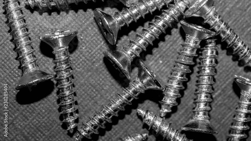 rusty metallic screw. photo