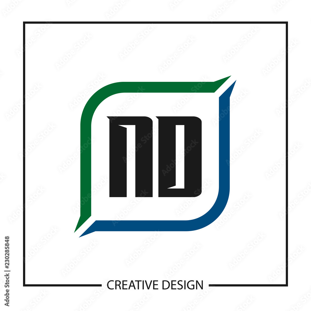 Initial ND Letter Logo Template Design