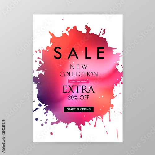 Sale website banner. Sale tag. Sale promotional material vector illustration. Design for social media banner, poster, email, newsletter, ad, leaflet, placard, brochure, flyer, web sticker