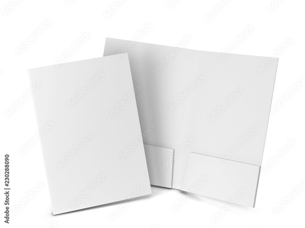 Blank paper folder mockup - obrazy, fototapety, plakaty 