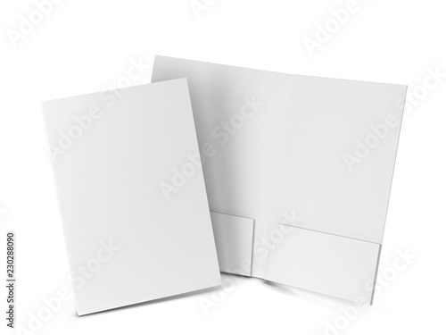 Blank paper folder mockup photo