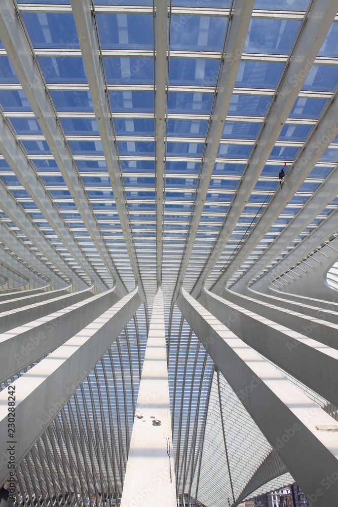 Obraz premium Архитектурная конструкция из балок