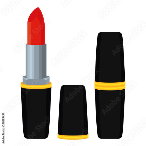 Colorful cartoon red lipstick