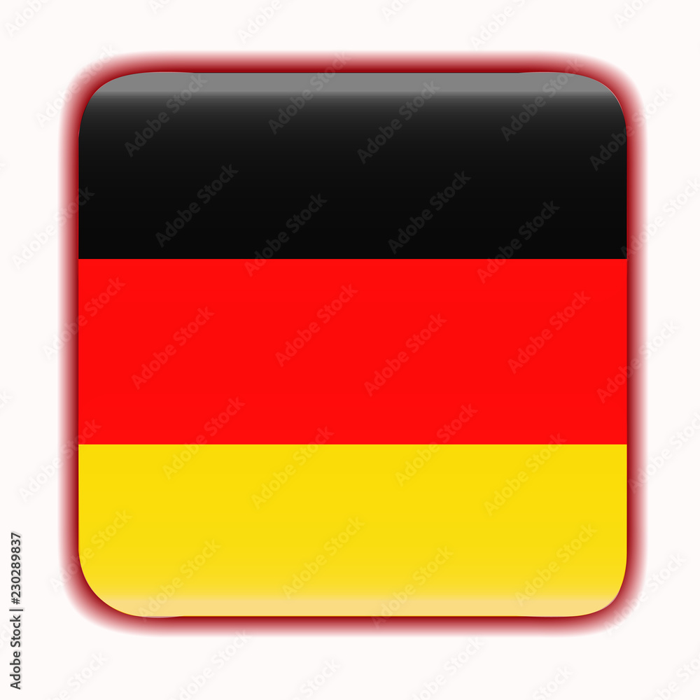 Button with flag of Germany. Button with flag of Germany.
