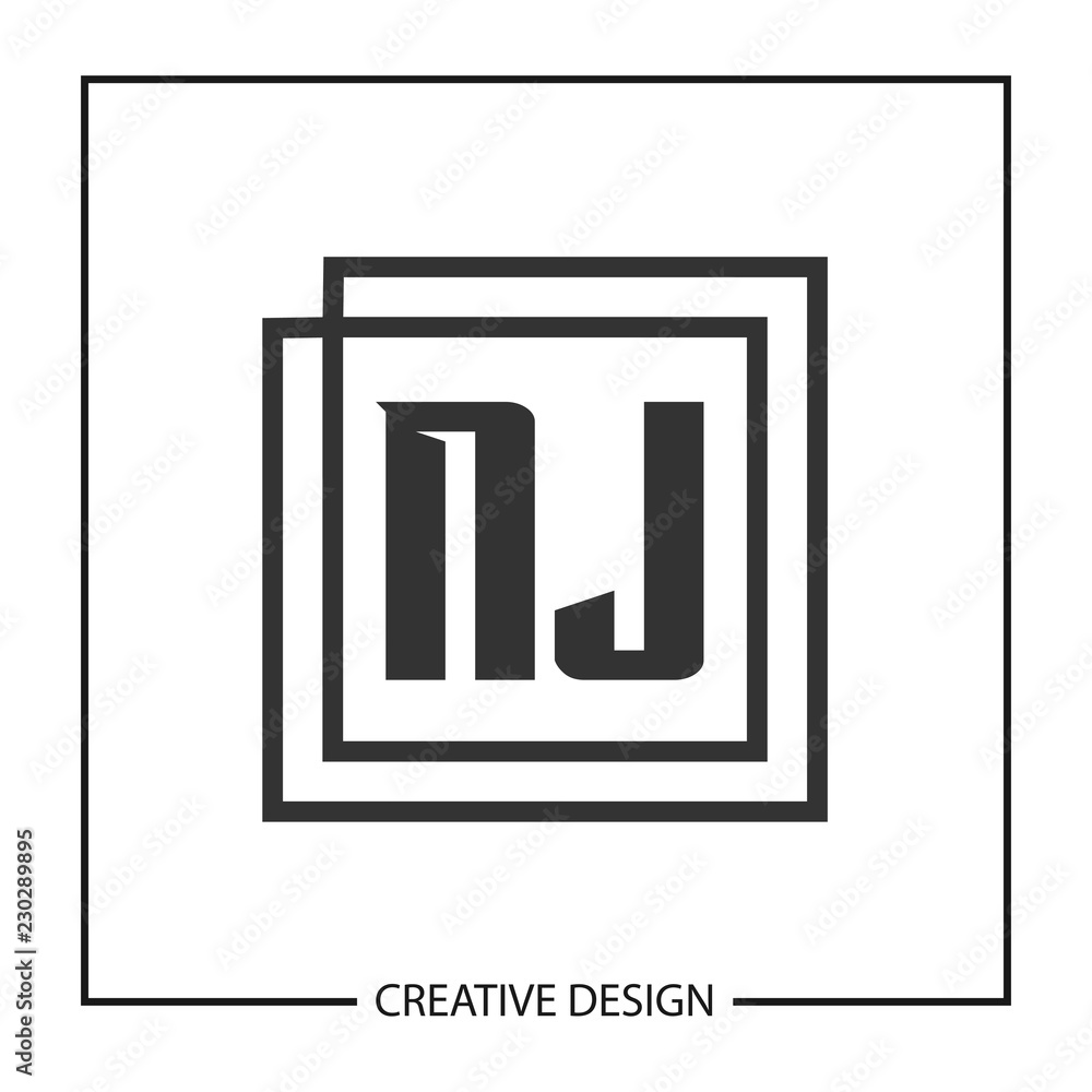 Initial NJ Letter Logo Template Design Initial NJ Letter Logo Template Design