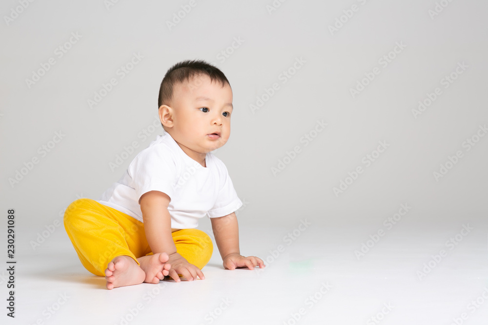 asia baby boy isolated on white asia baby boy isolated on white