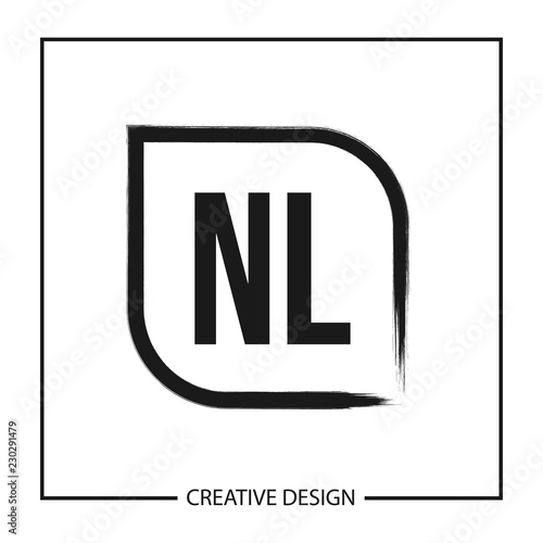 Initial NL Letter Logo Template Design