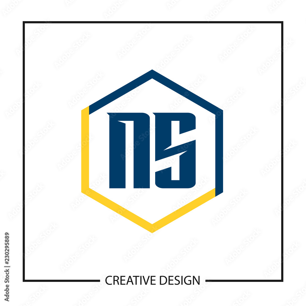 Initial NS Letter Logo Template Design Initial NS Letter Logo Template Design