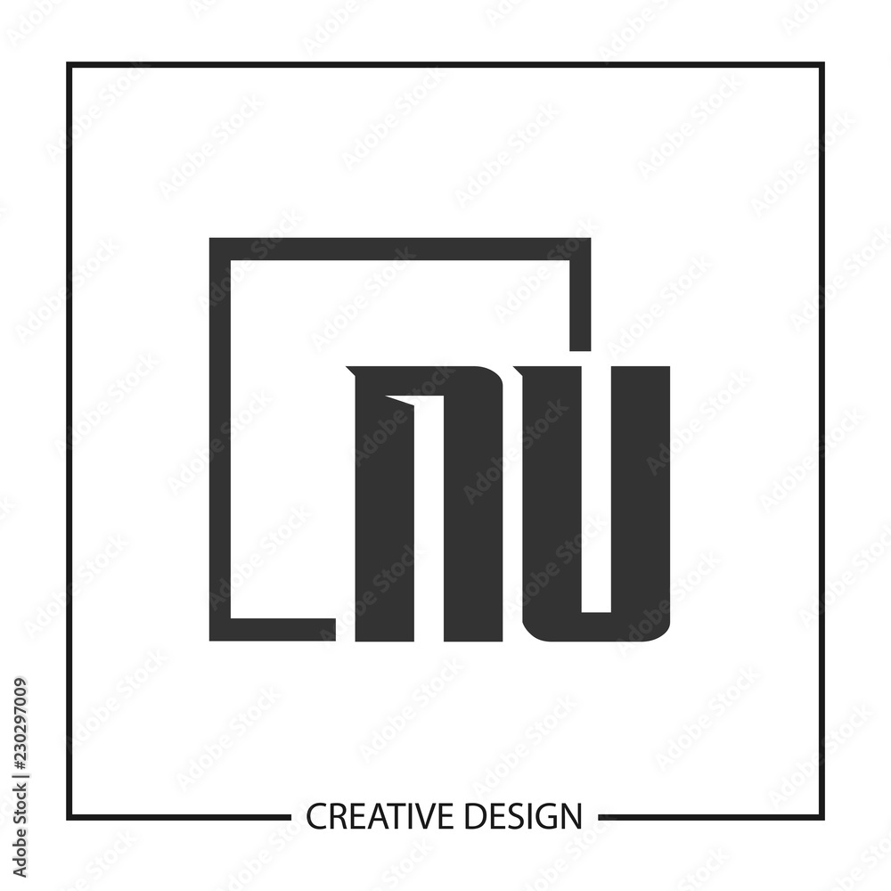 Initial NU Letter Logo Template Design Initial NU Letter Logo Template Design
