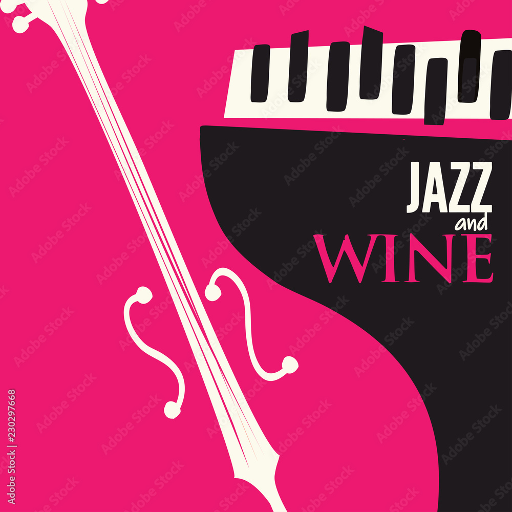 Fototapeta premium Music background with music instruments flat vector illustration. Artistic music festival poster, live concert, listening to music, creative design with violoncello and piano. Party flyer