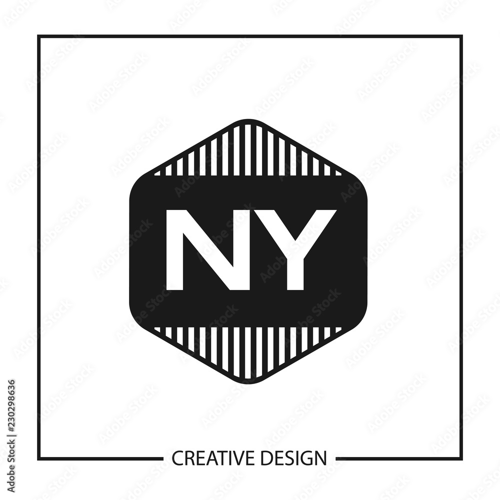 Initial NY Letter Logo Template Design