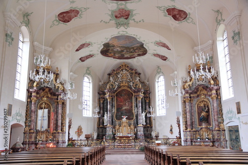 Obraz na płótnie Eglise abbatiale d’Ettenheimmünster w salonie