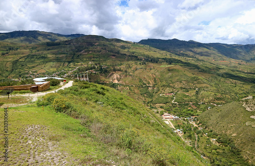 Impressive Aerial View of the Mountain Ranges of Amazonas Region Seen from the Departure Station to Kuelap Fortress, Nuevo Tingo Town, Peru