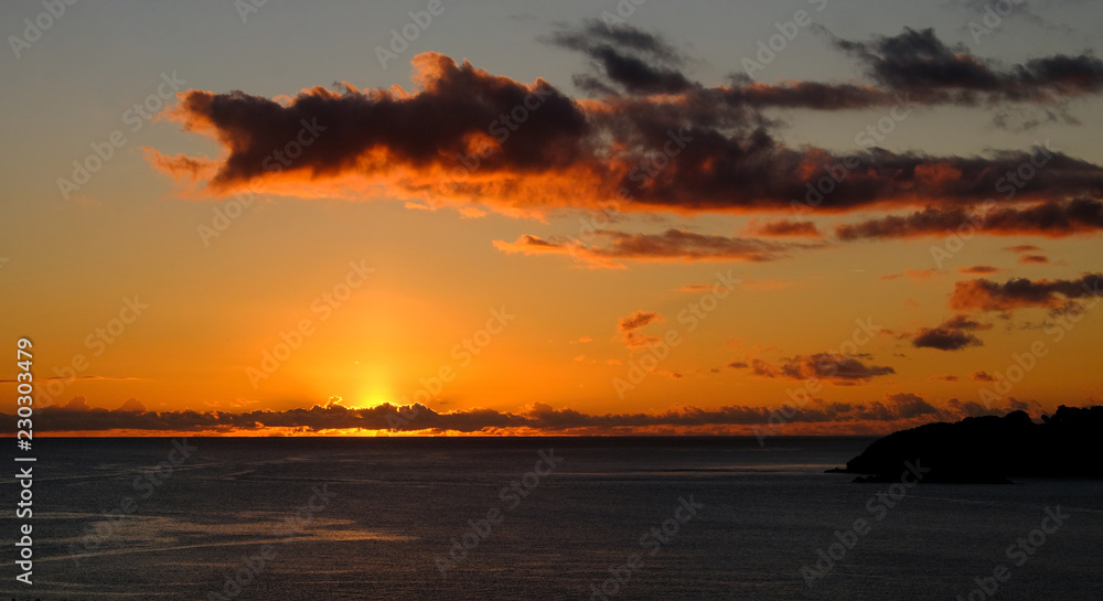 Caribbean sunset last moments