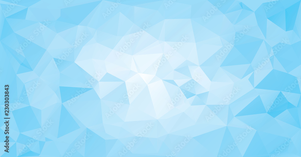 Fototapeta Low poly geometryczne niebieski lód transparent trójkątne tło baner