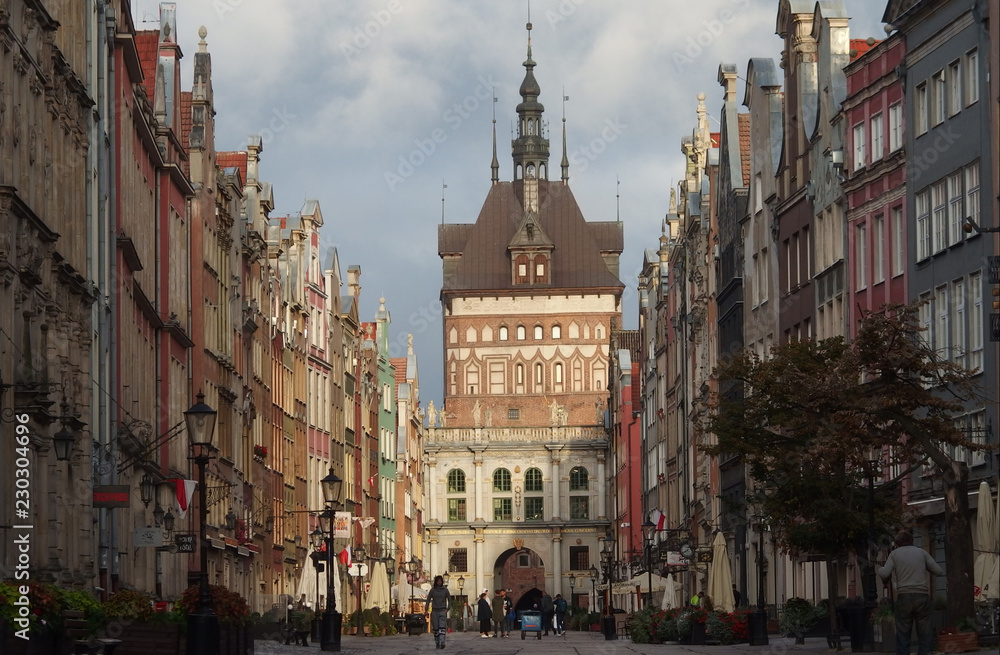 Polska, Gdańsk -  ulica Długa i Złota Brama