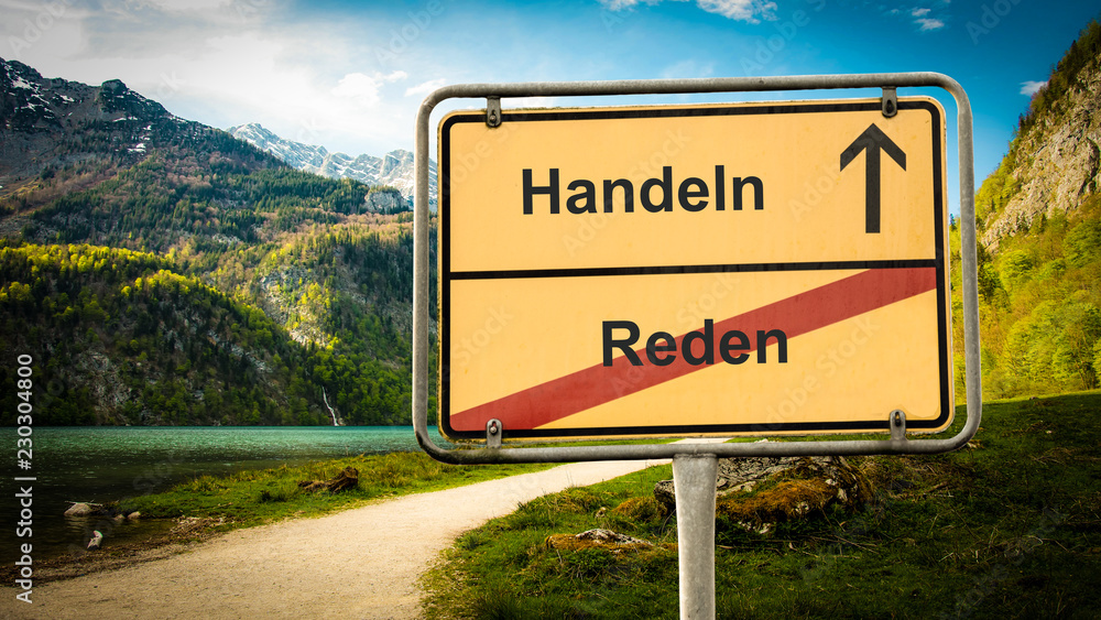 Obraz premium Schild 379 - Handeln
