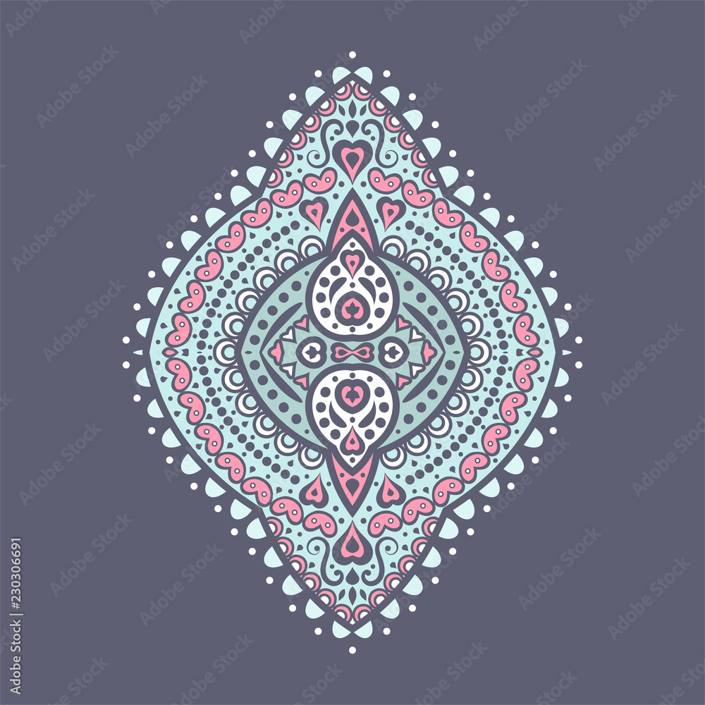 Ornamental pattern. Vintage, paisley elements. Ornament. Traditional, Ethnic, Turkish, Indian motifs. Great for fabric and textile, wallpaper, packaging or any desired idea.