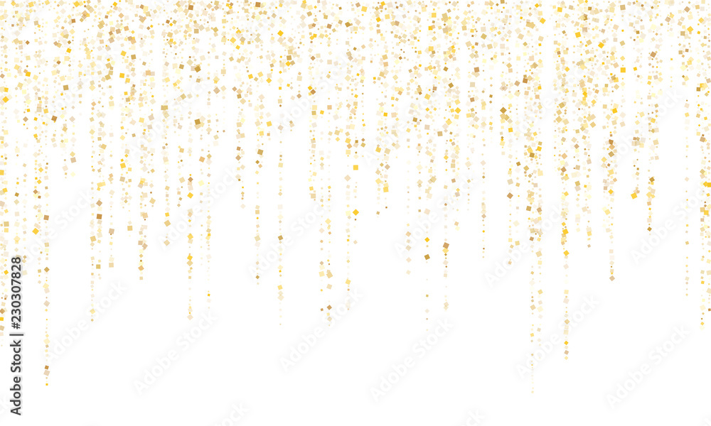 Garland border gold glitter vector background illustration. Garland border gold glitter vector background illustration.