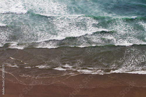 waves on beach