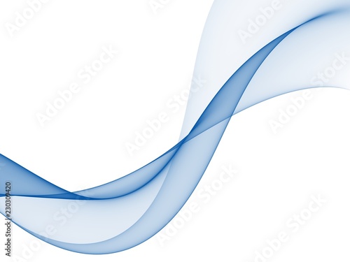     Abstract smooth color wave . Curve flow blue motion illustration photo