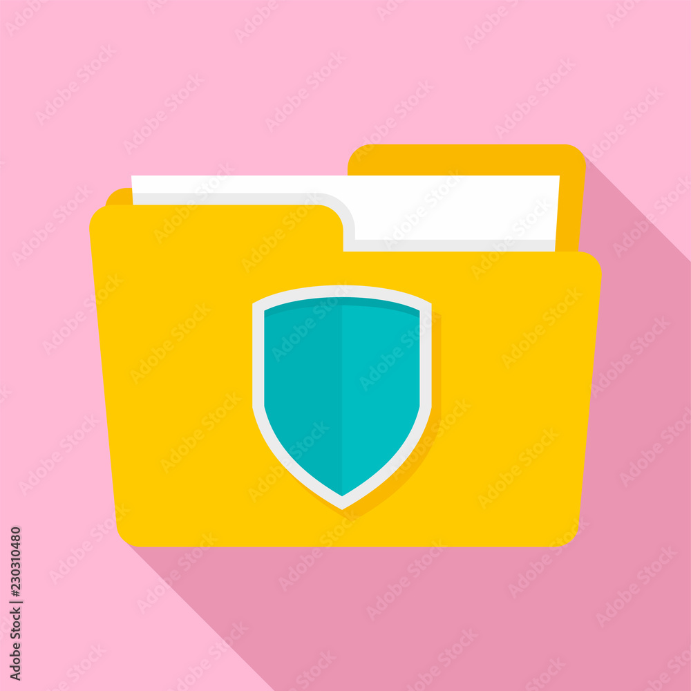 Protected folder icon. Flat illustration of protected folder vector icon for web design Protected folder icon. Flat illustration of protected folder vector icon for web design