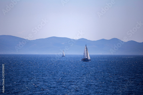 Sailing boats on sea