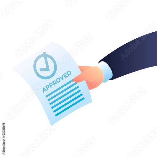 Approved paper icon. Isometric of approved paper vector icon for web design isolated on white background