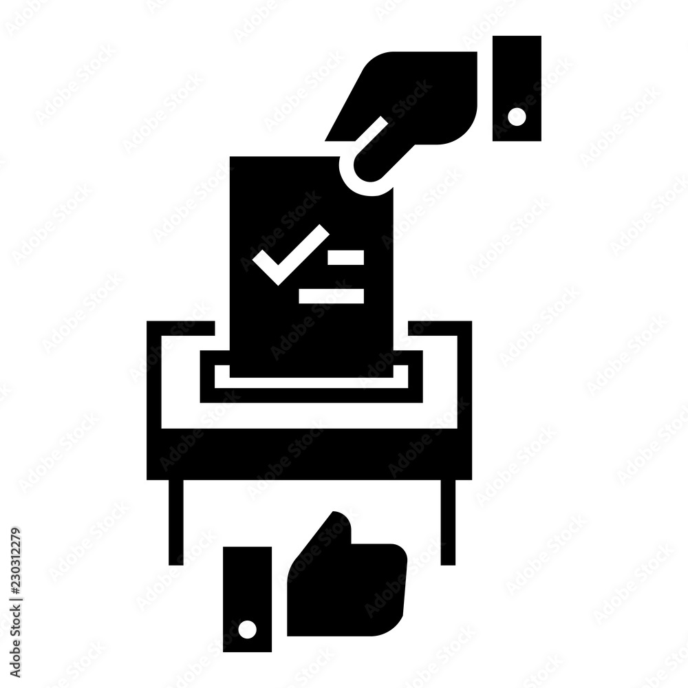 Make political choice icon. Simple illustration of make political choice vector icon for web design isolated on white background Make political choice icon. Simple illustration of make political choice vector icon for web design isolated on white background