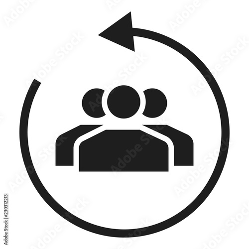 Client care icon. Simple illustration of client care vector icon for web design isolated on white background
