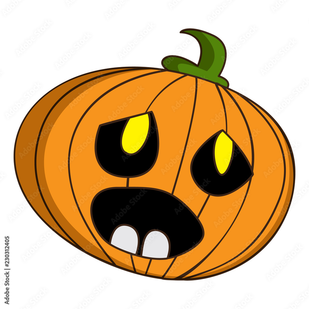 Halloween pumpkin icon. Cartoon of halloween pumpkin vector icon for web design Halloween pumpkin icon. Cartoon of halloween pumpkin vector icon for web design