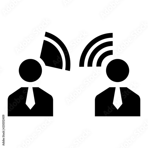 Candidate speech icon. Simple illustration of candidate speech vector icon for web design isolated on white background