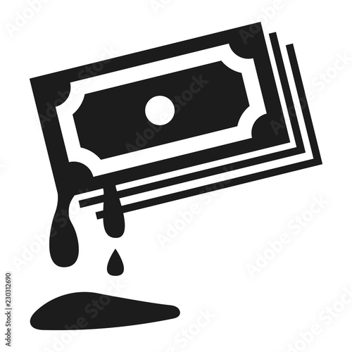Blood money icon. Simple illustration of blood money vector icon for web design isolated on white background