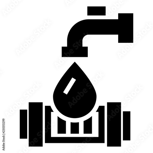 Eco water tap icon. Simple illustration of eco water tap vector icon for web design isolated on white background