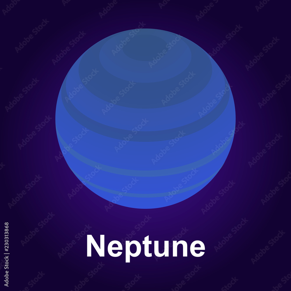 Neptune planet icon. Isometric of neptune planet vector icon for web design Neptune planet icon. Isometric of neptune planet vector icon for web design