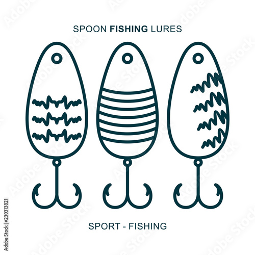 Spoon fishing lures simple symbol.