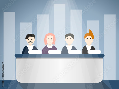 Political candidates concept background. Cartoon illustration of political candidates vector concept background for web design