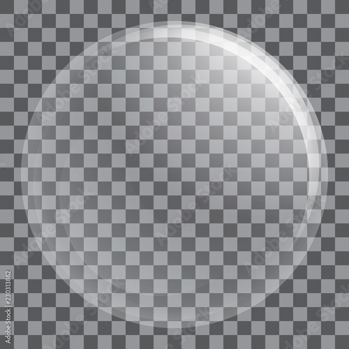 Big water bubble icon. Realistic illustration of big water bubble vector icon for web design