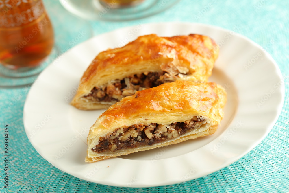 Baklava with Turkish tea Baklava with Turkish tea