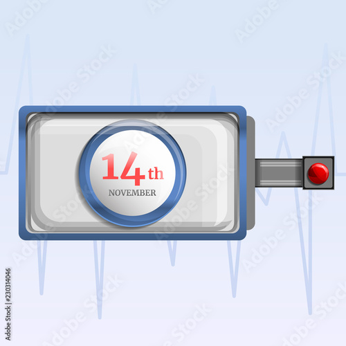 November diabetes day concept background. Cartoon illustration of november diabetes day vector concept background for web design