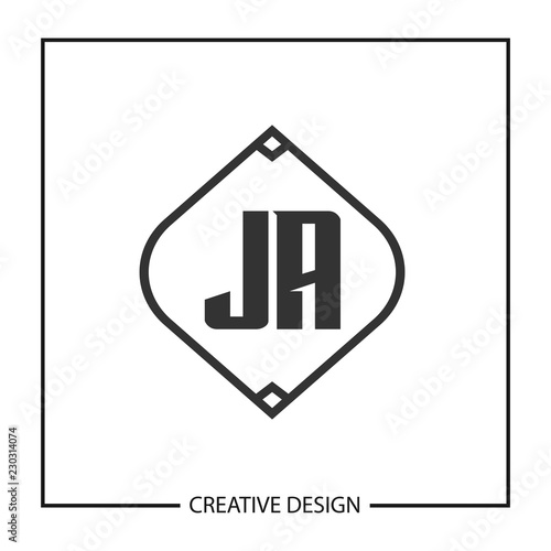 Initial JA Letter Logo Template Design