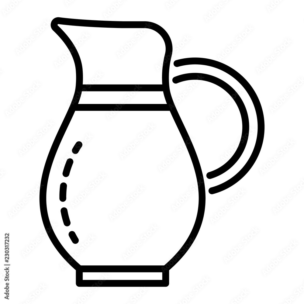 Water jug icon. Outline water jug vector icon for web design isolated