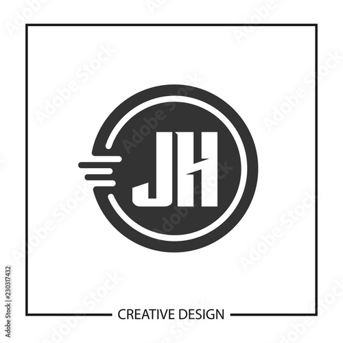 Initial JH Letter Logo Template Design