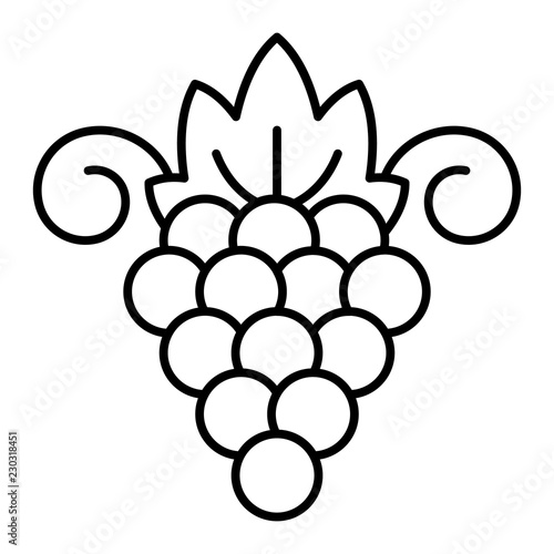 Sauvignon grape icon. Outline sauvignon grape vector icon for web design isolated on white background