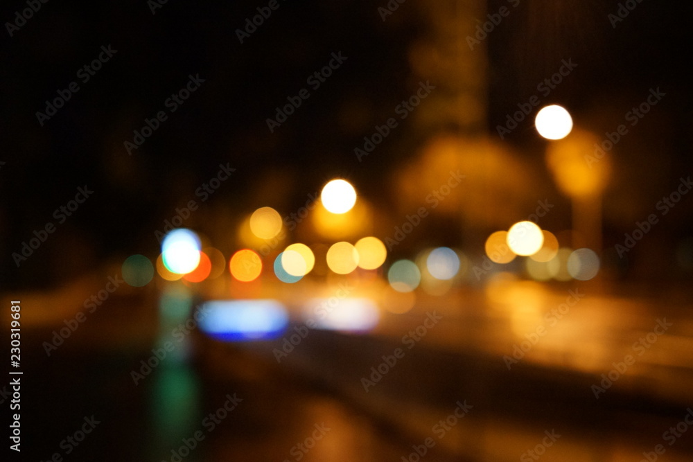Street of Barcelona at night. Spain Street of Barcelona at night. Spain