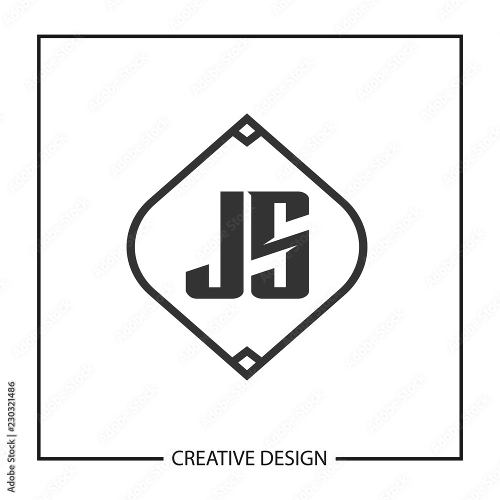 Fototapeta premium Initial JS Letter Logo Template Design